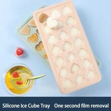 1 件创意心形冰格模具，冷冻制冰机，家用软硅胶冰格储存盒 - 彩色 - 查看 5