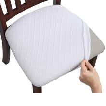 1pc Waterproof Dining Chair Cover, Stretch Jacquard Removable And Washable Chair Protector Cover, Suitable For Kitchen, Hotel, Restaurant Home Decor
