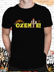 Men T-Shirts - 黑色 - 查看 1