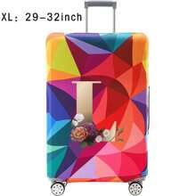 18-32Inch Luggage Cover Elastic Suitcase Cover For 18 To 32 Inch Travel Case Cover Luggage Dazzling Geometry Pattern Name Initials Letter Pattern Pattern Anti-Scratch Protector Case Protector Cover Travel Suitcase Cover Protective Cover Dustproof Cover Trolley Case Luggage Dust Cover Travel Accessories ﻿ ﻿ Bag For School School Accessories School Stuff