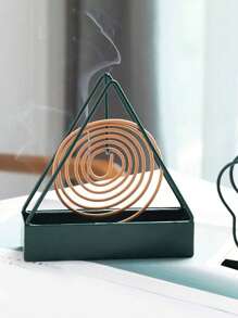 简易蚊香架三角铁制蚊香托盘座灰色创意家居悬挂立式香炉蚊香盒 - 彩色 - 查看 3