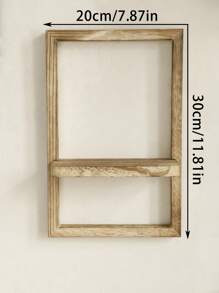 1件装木质悬浮置物架，乡村风格木质壁挂式收纳架，卧室厨房壁挂式木质展示架，卫生间上方壁挂式置物架，小型壁挂式农舍风格装饰