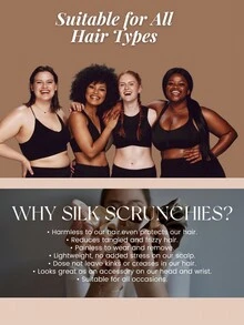 Juego de 6 cintillos para cabello de seda 100% natural con unicolor de 22 Momme, accesorios de cabello de alta calidad para mujeres, con gran diademas de seda de múltiples colores en una caja. - Multicolor - Ver 6