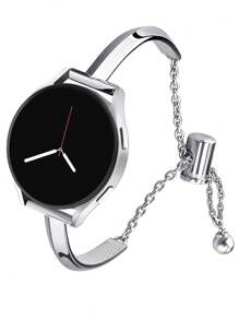 1 Piece Metal T-Shaped Bracelet Slim Watch Strap, Compatible With Samsung Galaxy Watch6/5/4/3 Size 40mm41mm43mm45mm46mm47mm Compatible With Huawei Strap Gt2 Pro Gt3 Gt4 Quick Release Raw Ear Convenient Replacement Strap