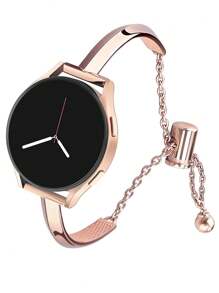 1 Piece Metal T-Shaped Bracelet Slim Watch Strap, Compatible With Samsung Galaxy Watch6/5/4/3 Size 40mm41mm43mm45mm46mm47mm Compatible With Huawei Strap Gt2 Pro Gt3 Gt4 Quick Release Raw Ear Convenient Replacement Strap