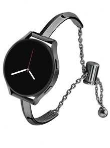 1 Piece Metal T-Shaped Bracelet Slim Watch Strap, Compatible With Samsung Galaxy Watch6/5/4/3 Size 40mm41mm43mm45mm46mm47mm Compatible With Huawei Strap Gt2 Pro Gt3 Gt4 Quick Release Raw Ear Convenient Replacement Strap