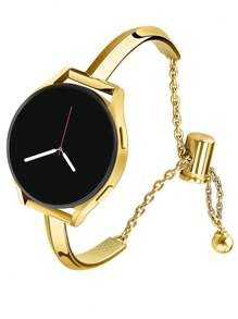 1 Piece Metal T-Shaped Bracelet Slim Watch Strap, Compatible With Samsung Galaxy Watch6/5/4/3 Size 40mm41mm43mm45mm46mm47mm Compatible With Huawei Strap Gt2 Pro Gt3 Gt4 Quick Release Raw Ear Convenient Replacement Strap