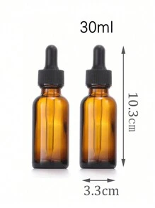 2pcs 2 Oz Dropper Bottles 15ml 30ml 60ml Thick Dark Amber Glass Tincture Bottles With Eye Droppers - Leakproof Essential Oils Bottles - Brown - View 8