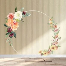 1 Set runder Ballon Bogen Bausatz, wiederverwendbar für Hochzeiten, Geburtstagsfeiern, Foto-Hintergründe, Feiertags-Dekorationen Ballon Ring Hintergrund Bausatz, Weihnachten - Weiss - Übersicht 4