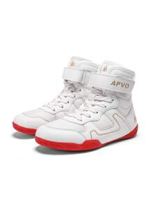 Unisex Professional Boxing Shoes, Martial Arts Wrestling Grappling Shoes Training & Competition - White - View 4