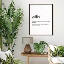 1pc, Coffee Wall Art, Autumn Decoration, Minimalist Poster Canvas Printing, For Restaurant Bedroom And Living Room Decoration Painting 20*28 Inch, Unframed