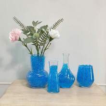 12000 Pcs Blue Water Gel Jelly Beads, Water Balls Jelly Crystal Beads Gel Ball Water Absorbing Beads For Vases, 7-8mm Vase Fillers For Home Decorations Best Gifts Birthday Graduation - Blue - View 4