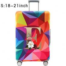 18-32Inch Luggage Cover Elastic Suitcase Cover For 18 To 32 Inch Travel Case Cover Luggage Dazzling Geometry Pattern Name Initials Letter Pattern Pattern Anti-Scratch Protector Case Protector Cover Travel Suitcase Cover Protective Cover Dustproof Cover Trolley Case Luggage Dust Cover Travel Accessories ﻿ ﻿ Bag For School School Accessories School Stuff