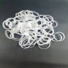 10/20/30 stuks heldere witte extra elastische siliconen rubberen banden, effen kleur duurzame rubberen ringen, 1,97 inch diameter