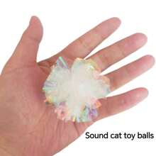 10/20 piezas Juguetes para gatos, pelotas para gatos con sonidos de colores, juguetes interactivos con bolas de gato crujientes para gatos - Multicolor - Ver 5