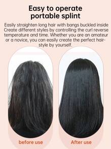 便攜式無線小型燙直捲髮棒，USB可充電式捲髮燙髮器，旅行造型工具 - 彩色 - 查看 4