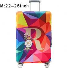 18-32Inch Luggage Cover Elastic Suitcase Cover For 18 To 32 Inch Travel Case Cover Luggage Dazzling Geometry Pattern Name Initials Letter Pattern Pattern Anti-Scratch Protector Case Protector Cover Travel Suitcase Cover Protective Cover Dustproof Cover Trolley Case Luggage Dust Cover Travel Accessories ﻿ ﻿ Bag For School School Accessories School Stuff