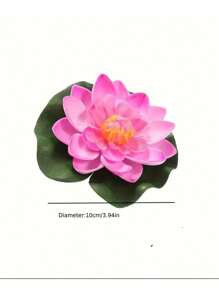 5pcs Artificial Lotus Leaves, Floating Lotus Flower Decor, Fake Lotus, Pond Decoration Fake Flowers, Floating Foam Lotus, Simulated Real Lotus Leaves, Suitable For Garden Pond Aquarium Decor, With Lotus Leaves Artificial Floating Foam Lotus, Realistic Decoration, Suitable For Home Garden Pond Decor, Diwali, Easter, Christmas - Multicolor - View 10