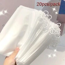 20个/包实用分类收纳袋便携式防水收纳袋拉环收纳袋口罩包装袋文具收纳袋适用于居家学校办公室返校学习用品 - 彩色 - View 2