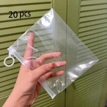 20个/包实用分类收纳袋便携式防水收纳袋拉环收纳袋口罩包装袋文具收纳袋适用于居家学校办公室返校学习用品 - 彩色 - View 9