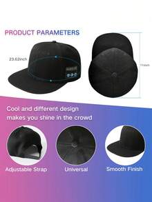 帶藍牙喇叭的帽子，可調藍牙帽，適用於室外運動，棒球帽是男性/女性/男孩/女孩的生日禮物 - 彩色 - 查看 10