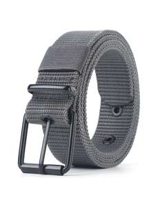 有孔帆布腰帶，男孩針扣腰帶，學生青年韓版多功能牛仔腰帶，軍事訓練專用，可伸展