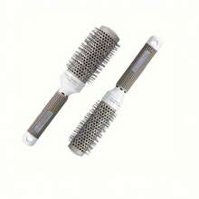 1 cepillo redondo para cabello con tubo de aluminio, rodillos y cerdas de nylon para el secado con secador - Gris - Ver 7