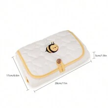 Colchón cambiador de pañales para bebé, impermeable y portátil, para llevar en bolsa de pañales para uso en exteriores e interiores para infantes - Beige - Ver 4