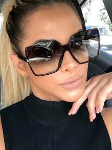 1 chiếc kính râm đơn giản dành cho nữ, trang trí thời trang giản dị thích hợp cho hàng ngày, kỳ nghỉ, du lịch, bãi biển, phụ kiện mùa hè Phụ kiện bãi biển cho nữ Kính râm kính râm - Nhiều màu - Xem 1