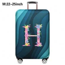 Husă de călătorie pentru bagaje de 18 până la 32 inch, huse de protecție pentru bagaje pentru bărbați și femei, accesorii esențiale pentru călătorii în aer liber, huse elastice pentru valiză, huse de praf elastice, la modă, inițială cu numele de la A la Z, imprimeu cu litere roz pentru școală, accesorii școlare, lucruri școlare