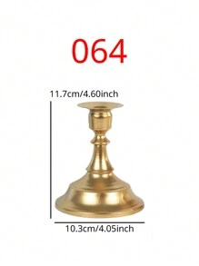 1 CÁI Giá nến cưới bằng sắt kim loại sơn phun màu vàng, trang trí sân ngoài trời, trang trí máy tính để bàn văn phòng, cốc đựng nến thơm, bữa tối dưới ánh nến, không khí phòng, thích hợp cho đám cưới, họp mặt gia đình, tiệc tùng, xưng tội, trang trí bàn, quà tặng - Vàng - Xem 10