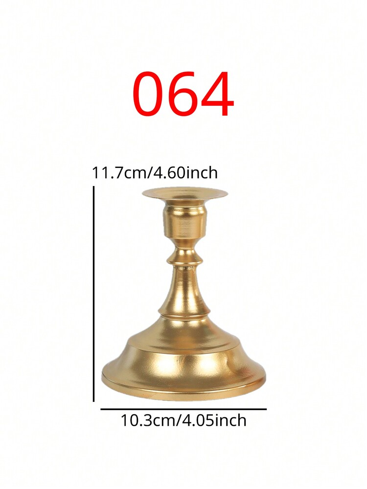 1 CÁI Giá nến cưới bằng sắt kim loại sơn phun màu vàng, trang trí sân ngoài trời, trang trí máy tính để bàn văn phòng, cốc đựng nến thơm, bữa tối dưới ánh nến, không khí phòng, thích hợp cho đám cưới, họp mặt gia đình, tiệc tùng, xưng tội, trang trí bàn, quà tặng - Vàng - Xem 10