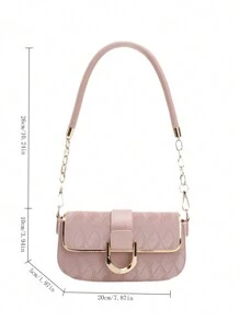 Armpit Bag For Women, High-End Simple And Elegant Square Bag, Versatile Shoulder/ Crossbody Bag, New In 2024 - Pink - View 4