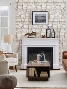 COMMOMY 3D Faux Stone Tile Stickers, Peel And Stick Tile Backsplash, Living Room Wall Stickers, Easy DIY 3D Wall Panel, Water And Mold Resistant, 30x30cm - Multicolor - View 7