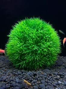 水族箱景觀裝飾，合成塑料草球、草堆，塑料水生植物，魚缸景觀，非真實植物，微景觀裝飾，人工花卉和小草飾品 - 彩色 - 查看 8