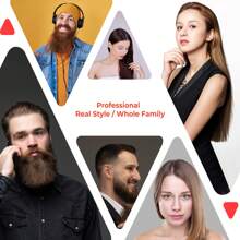 Electric Hair Straightening Comb Beard Comb Rapid Heating Hair Straightening Brush - 黑色 - 查看 9