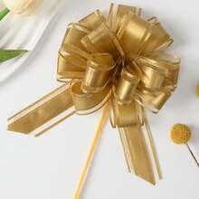 Miliocry 1pc Pull Bow,4.7 Inch Gift Bows Present Wrapping Pull Bow With Ribbon For Wedding Party Decoration Gift Baskets - Multicolor - View 15