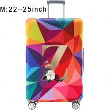 18-32Inch Luggage Cover Elastic Suitcase Cover For 18 To 32 Inch Travel Case Cover Luggage Dazzling Geometry Pattern Name Initials Letter Pattern Pattern Anti-Scratch Protector Case Protector Cover Travel Suitcase Cover Protective Cover Dustproof Cover Trolley Case Luggage Dust Cover Travel Accessories ﻿ ﻿ Bag For School School Accessories School Stuff