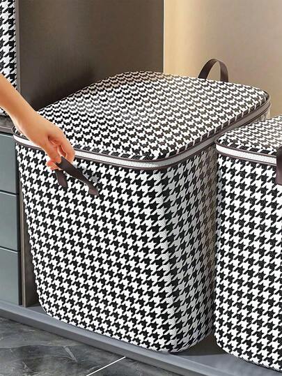 1pc Non-Woven Fabric Wardrobe Storage Bag, Can Store Clothes & Bedding, Large Capacity, Moving Packing Bag, Luggage Bag, Large Capacity Non-Woven Bedding Storage Bag, Clothing Packing Box, Bedding Organizer Bag, Dust-Proof Fabric Clothing Storage Bag, Moisture-Proof Clothing Organizer Bag