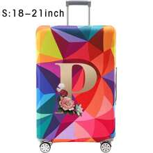 18-32Inch Luggage Cover Elastic Suitcase Cover For 18 To 32 Inch Travel Case Cover Luggage Dazzling Geometry Pattern Name Initials Letter Pattern Pattern Anti-Scratch Protector Case Protector Cover Travel Suitcase Cover Protective Cover Dustproof Cover Trolley Case Luggage Dust Cover Travel Accessories ﻿ ﻿ Bag For School School Accessories School Stuff
