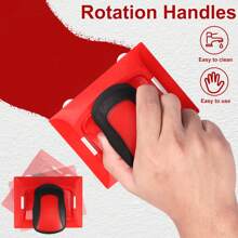 Paint Edge Trimmer With 2 Replacement Pads Wall Trim Paint Edger Washable Wall Corner And Edge Trimmer With Rotatable Handle Paint Edger Hand Tool For Wall Painting - Red - View 2