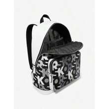 Michael Kors Mochila con logo gráfico Cooper para commuter, ideal para la vuelta a la escuela como bolso escolar para libros - Combinación negra - Ver 3