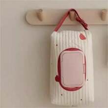 Korean Style Embroidered Car Tissue Box, Large Capacity Paper Towel Holder, Baby Stroller Tissue Bagbaby Shower Family Decorations Gifts