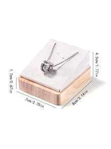 1pc/6pcs Wooden Velvet Jewelry Display Stand, Necklace Pendant Earring Organizer Holder For Jewelry Accessories - Multicolor - View 3