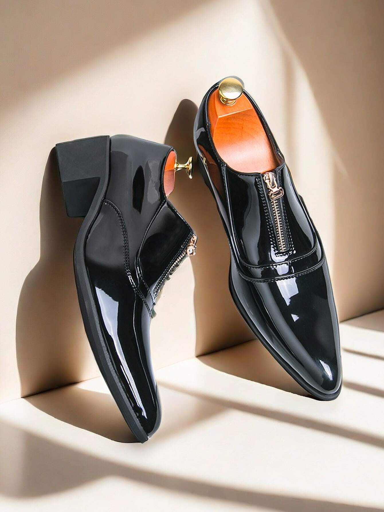 Mens Formal Shoes With Heels Men's Dress Shoes 2024 With High Heel
