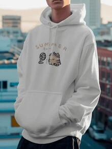 Men Hoodies - 白色 - 查看 2