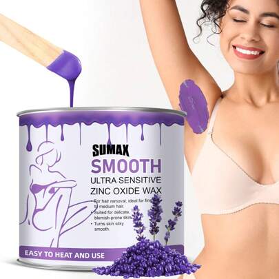 Smooth Honey-Infused Hair Removal Wax Beans For Full Body & Sensitive Areas, Easy To Heat, Quick Painless Waxing Beads For Men & Women, Perfect For Face, Underarms, Legs, Bikini ﻿(Lavender)