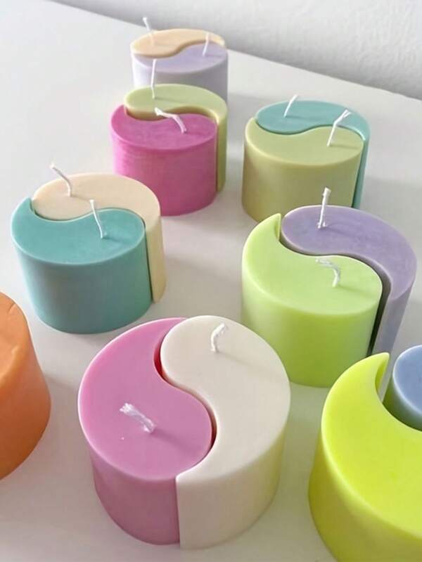 1 pieza Molde de silicona con diseño de Yin Yang de Tai Chi para velas, manualidades de resina epoxi DIY, elaboración de velas, regalos, suministros para fiestas, decoración del hogar
