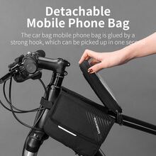 ROCKBROS Bicycle Bag, Touchscreen Bicycle Front Saddle Bag, Mountain Bike & Road Bike Top Tube Bag, 6.0 Inch Bicycle Accessory - Multicolor - View 5