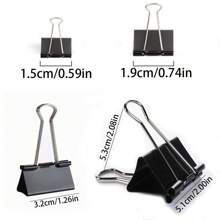 12-60 Black Long Tail Clips Small, Medium And Large Ticket Clips For Powerful Canning Of Documents